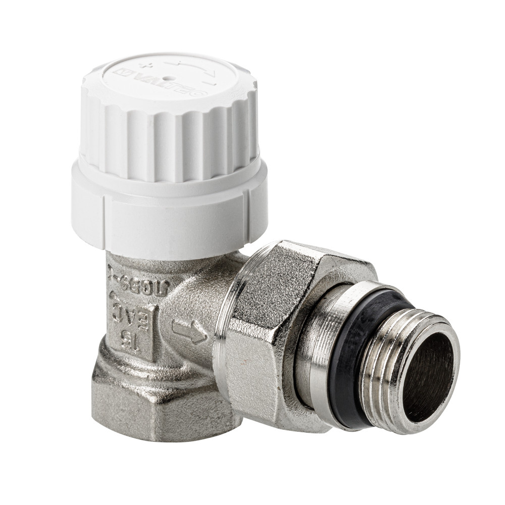 Клапан радиаторный угловой с преднастройкой VT.037.NRC