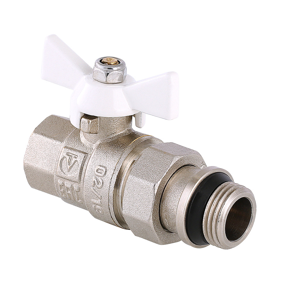 Кран шаровой VALTEC BASE с полусгоном и дополнительным уплотнением  VT.227.NRW