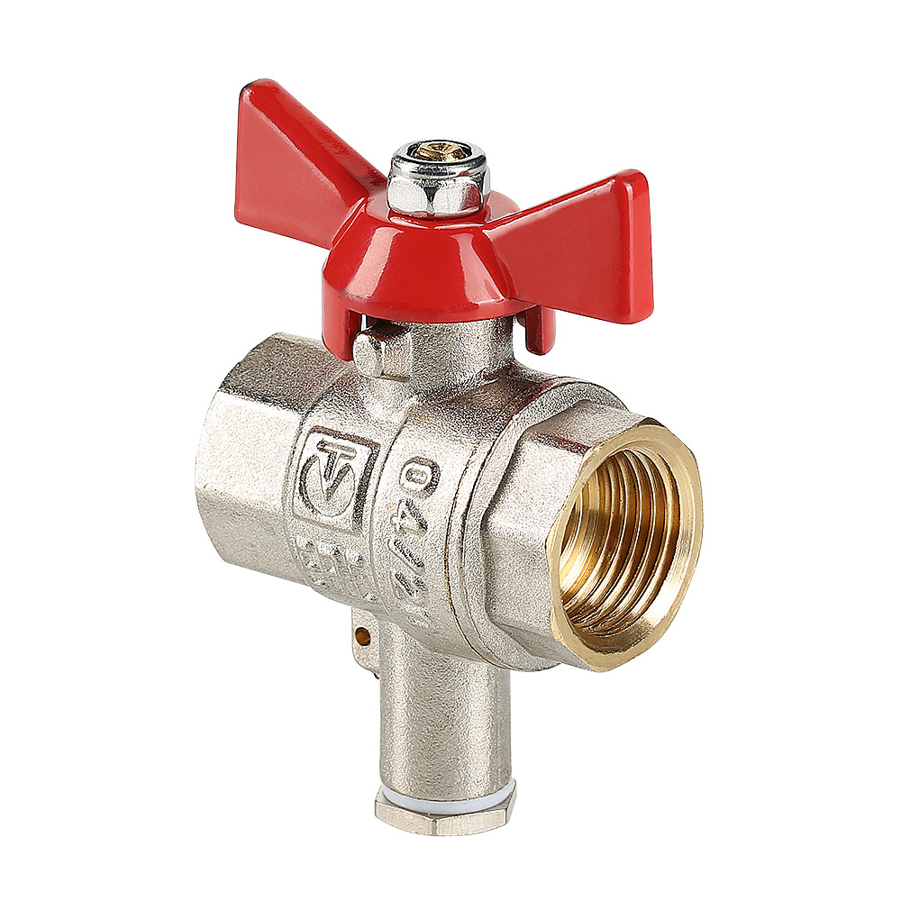 Кран шаровой для подключения датчика температуры VT.247.N