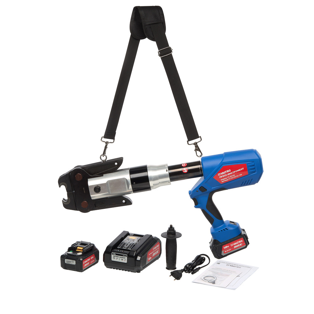 Пресс-инструмент аккумуляторный в комплекте с зарядным устройством VT.60100.ED