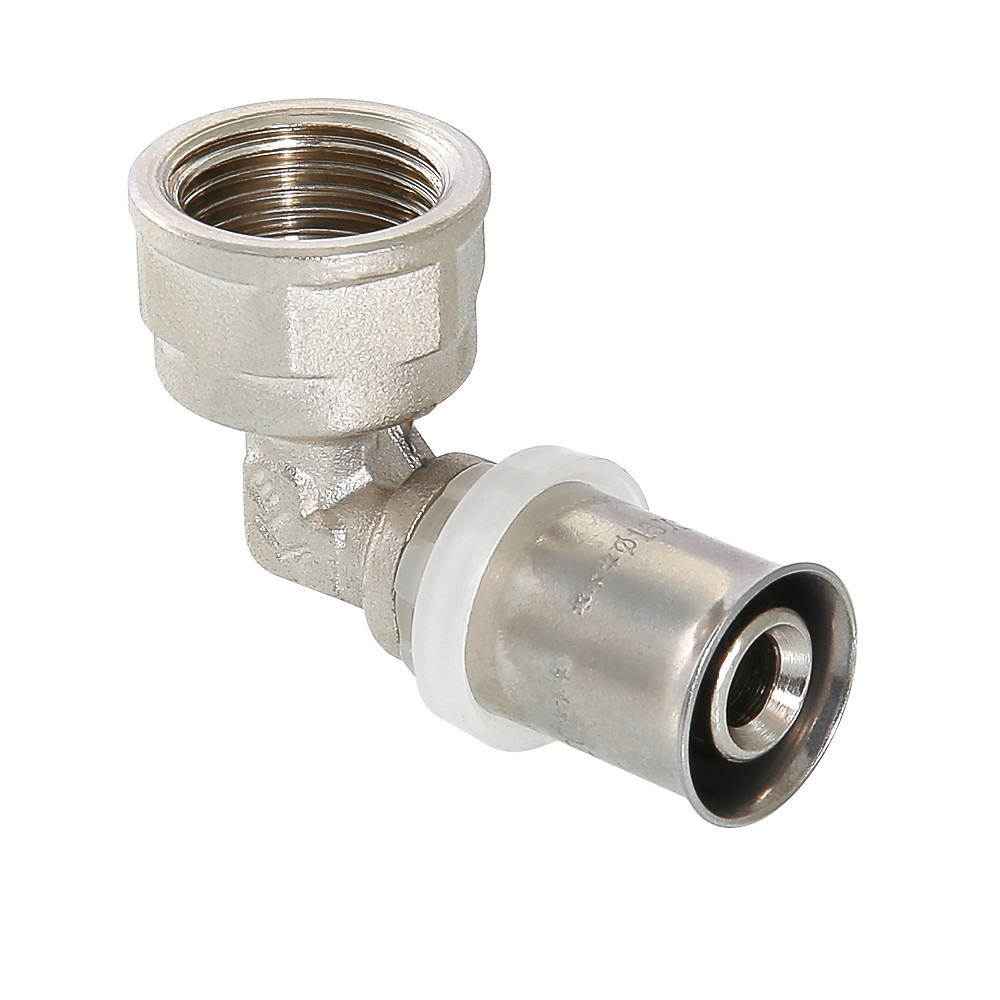 Пресс-фитинг – угольник с переходом на внутреннюю резьбу VTm.252.N