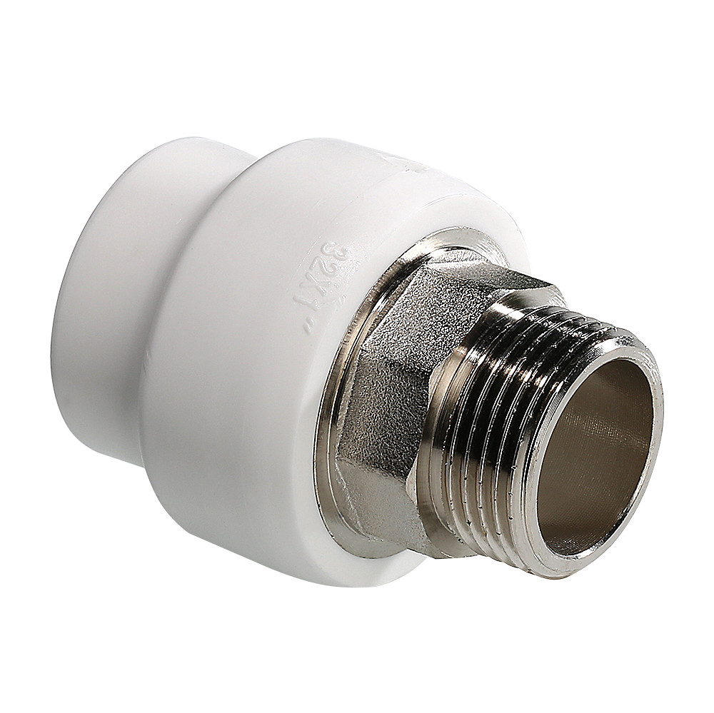 Фитинг полипропиленовый под ключ с переходом на наружную резьбу VTp.707.0