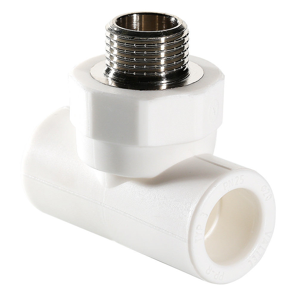 Фитинг полипропиленовый – тройник с переходом на наружную резьбу VTp.733.0