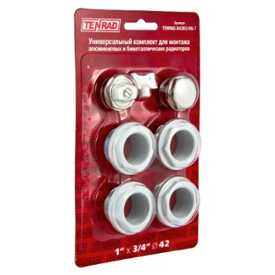 Комплект для монтажа радиаторов без кронштейнов, 3/4