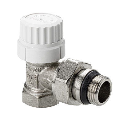 Клапан радиаторный угловой с преднастройкой VT.037.NRC