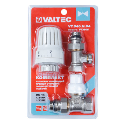 Комплект терморегулируюшего оборудования для радиатора прямой VT.046.N